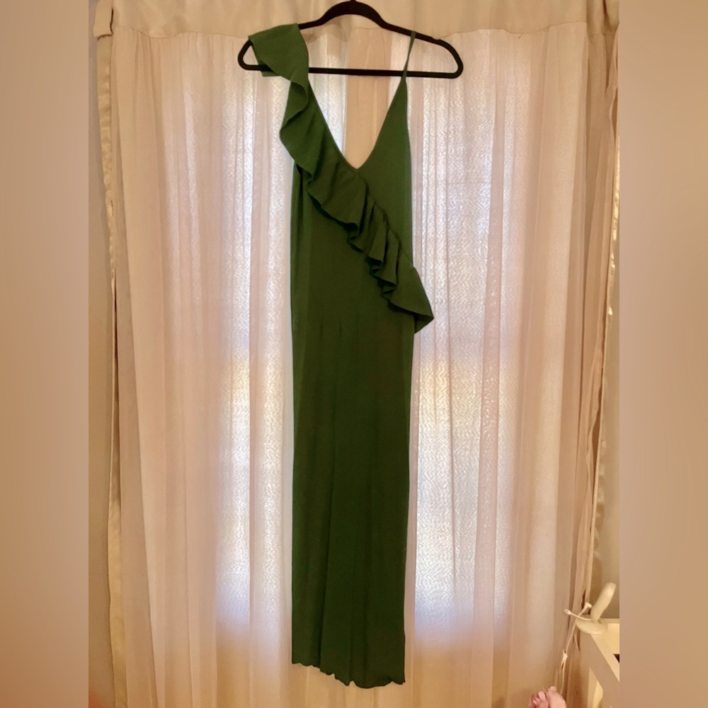 ZARA Ribbed dress with ruffle detail, NWOT